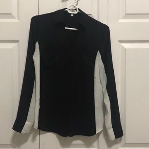 Express The Portofino Shirt Black and White